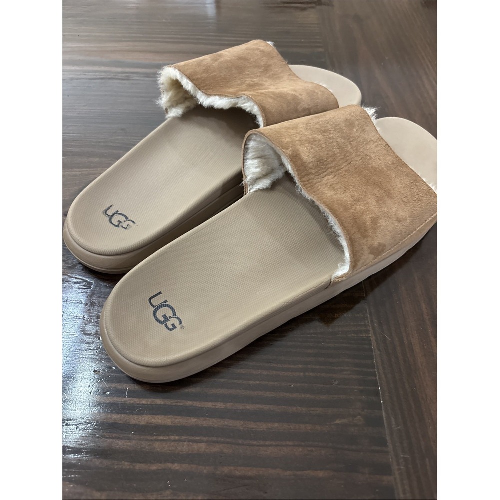 UGG Shoes Xavier Sandals Slippers Slides Twin Face Size 15 Men Tan